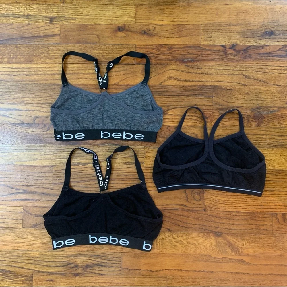 3 Girls Bras Sport Bras Athletic Activewear Top CG BEBE Brands 34 - 36 M - L